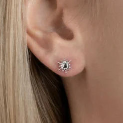 Boucles oreilles puces soleil Argent Maison de la Bijouterie W556300