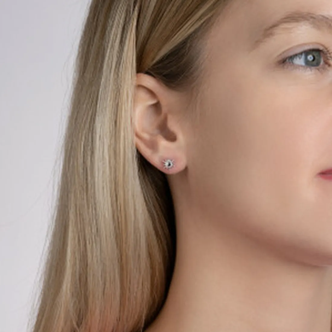 Boucles oreilles puces soleil Argent Maison de la Bijouterie W556300