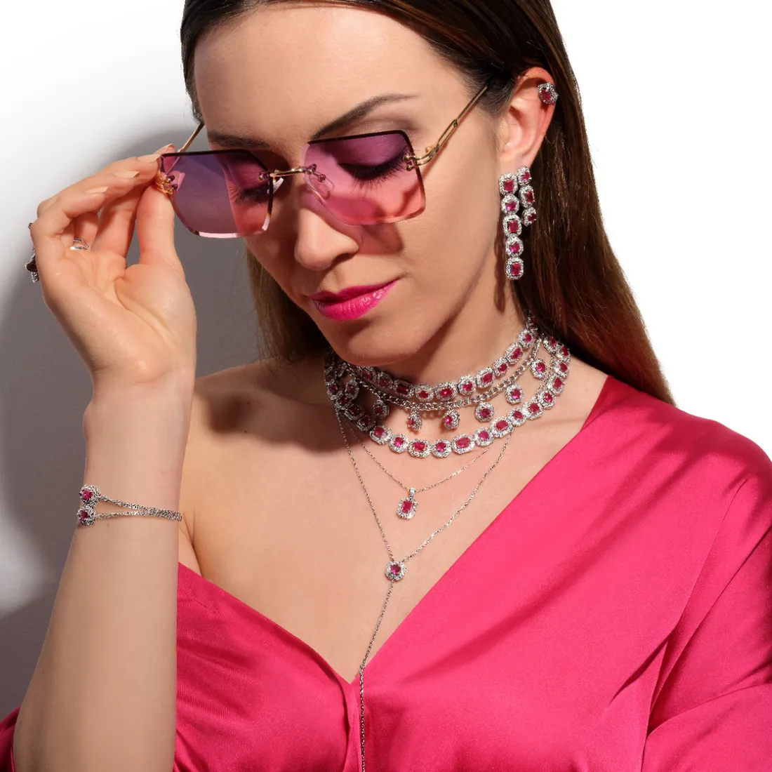 Boucles oreilles RKG Bijoux Romy - VINE02RHO Argent