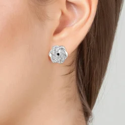 Boucles Oreilles So Charm - BD2034-ARGENT-BO-DIAMANT - Boucles D'Oreilles Argentées