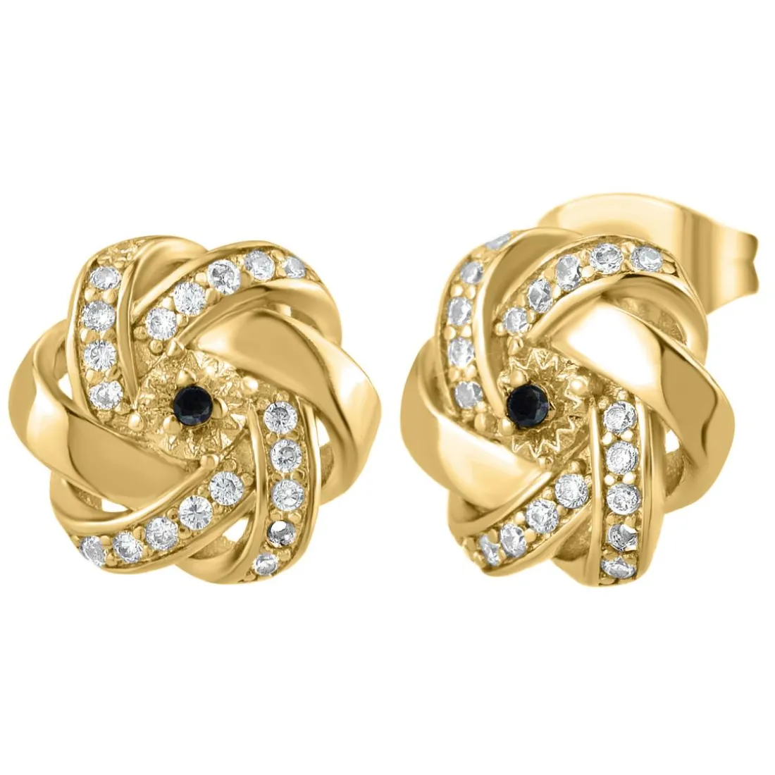 Boucles Oreilles So Charm - BD2034-DORE-BO-DIAMANT - Boucles D'Oreilles Dorées