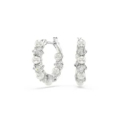 Boucles oreilles Swarovski Matrix Pearl - 5709256 Métal rhodié Blanc