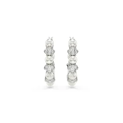 Boucles oreilles Swarovski Matrix Pearl - 5709256 Métal rhodié Blanc