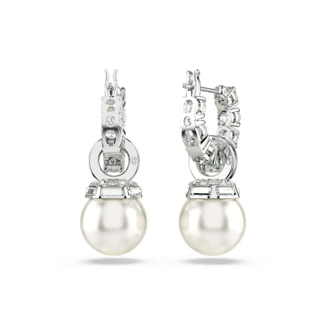 Boucles oreilles Swarovski Matrix Pearl - 5691716 Métal rhodié Argent