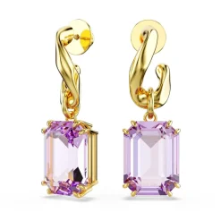 Boucles oreilles Swarovski Millenia 5694784 Plaqué or Violet