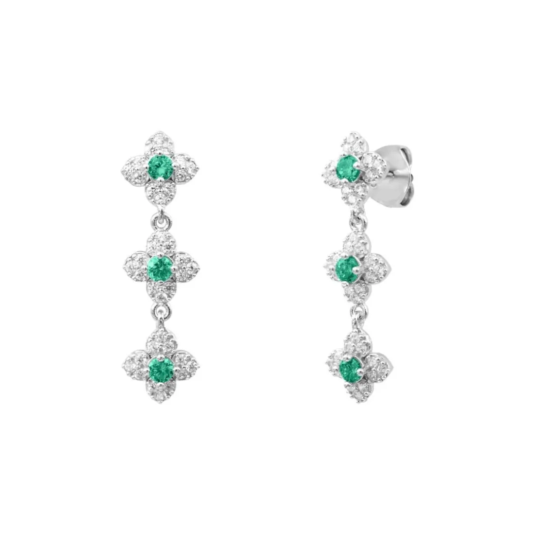 Boucles Punica bijoux Fine FIN_E12_RHO Argent
