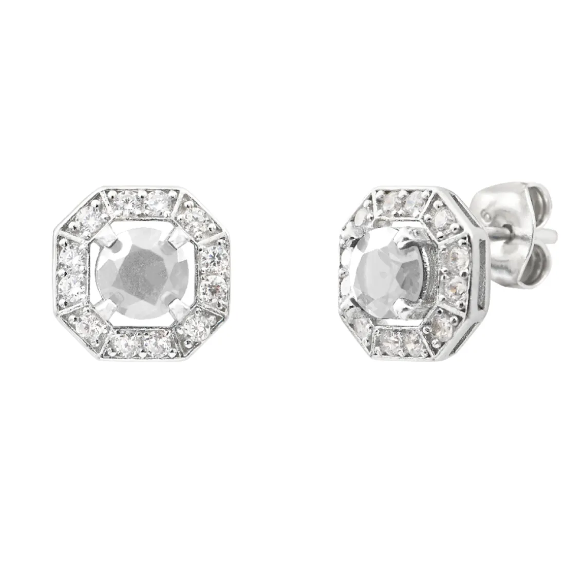 Boucles Punica bijoux Vintage VIN_E05_RHO Argent