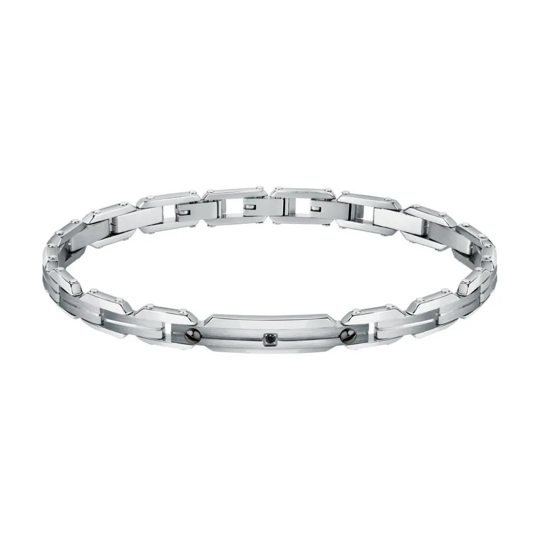 Bracelet Homme argenté en acier