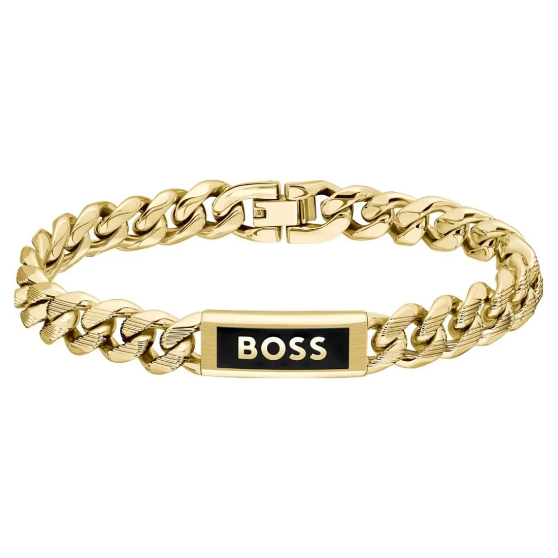 Bracelet Homme Boss Bijoux Kassy Emblem - 1580680M Acier Doré