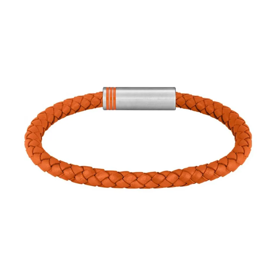 Bracelet Homme Boss Bijoux Ares Single - 1580625 Cuir, Acier Orange