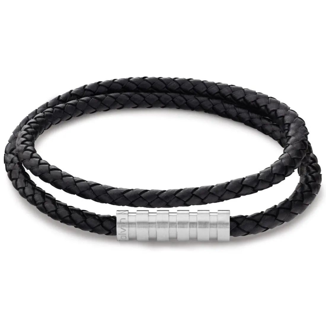 Bracelet Homme Calvin Klein Bijoux - 35000093 Cuir, Acier Noir