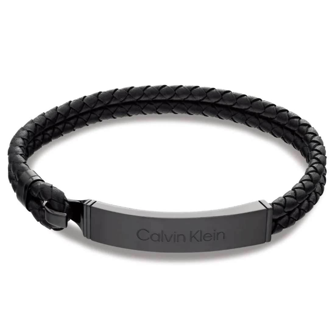 Bracelet Homme Calvin Klein Bijoux - 35000406 Cuir, Acier Noir