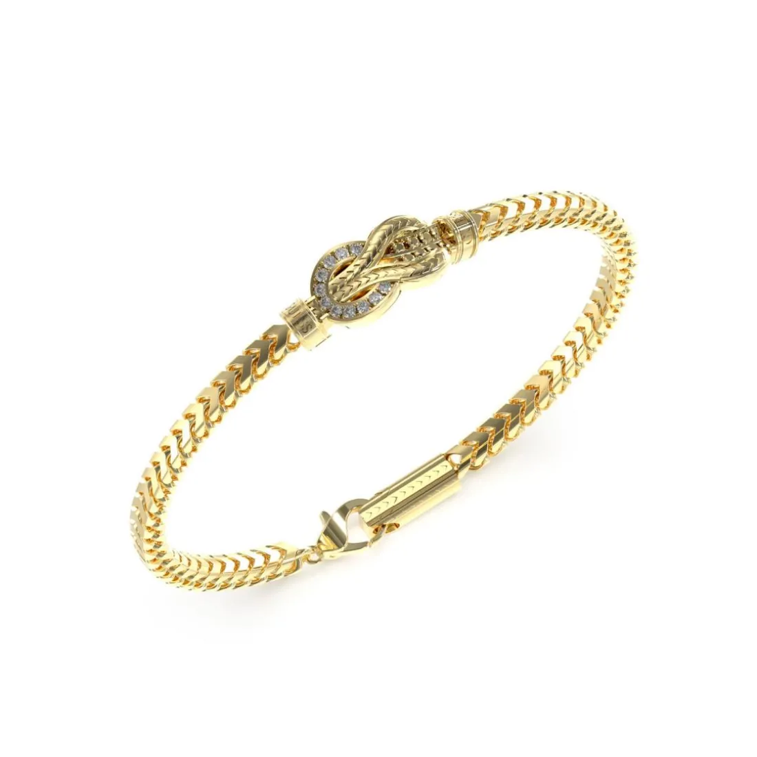 Bracelet Homme Guess Bijoux Sailor Knot JUMB05028JWYGS Acier Doré