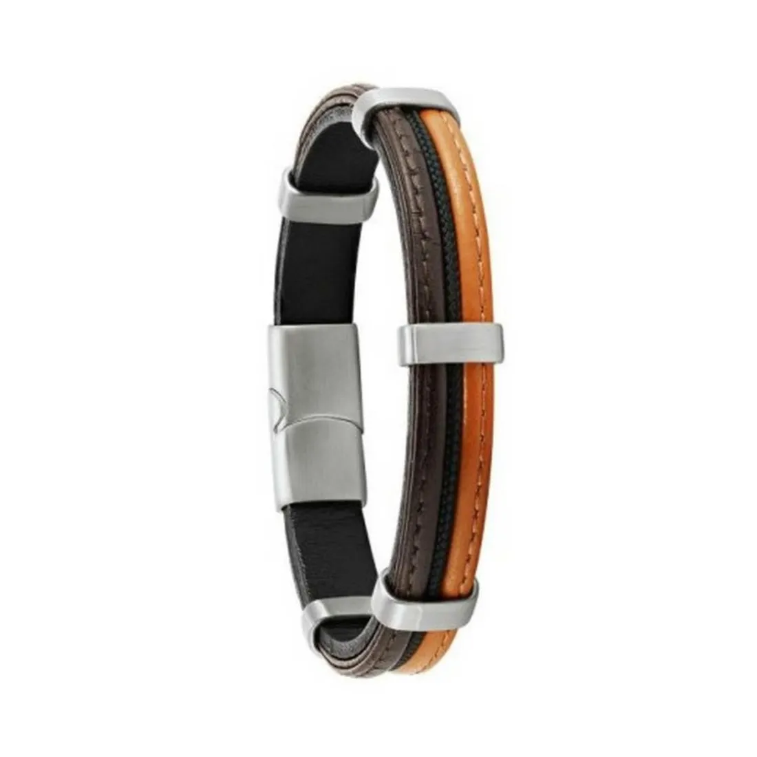 Bracelet Homme Jourdan JH150015B - HERCULE - Cuir marron