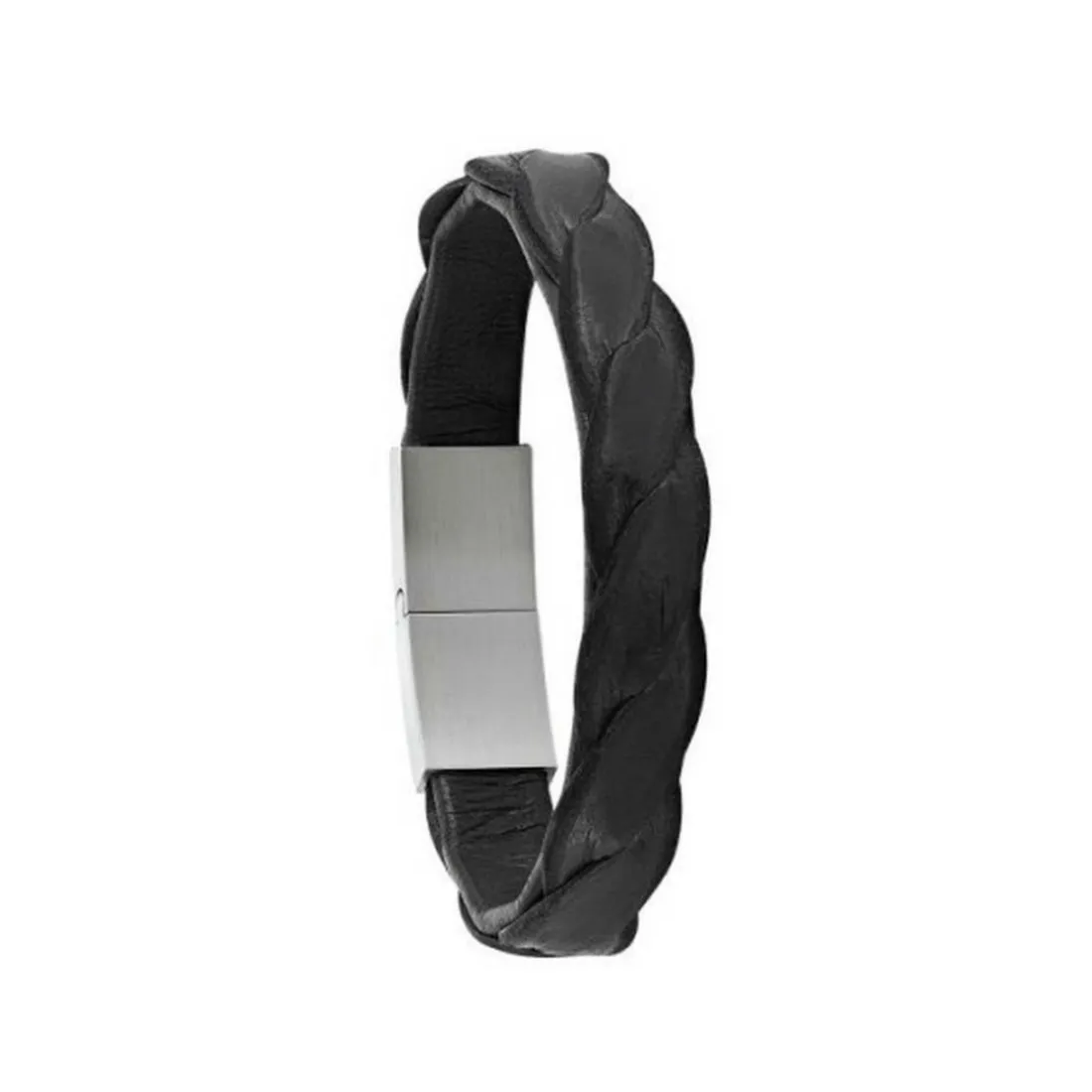 Bracelet Homme Jourdan JH150019B - PERO - Cuir Noir