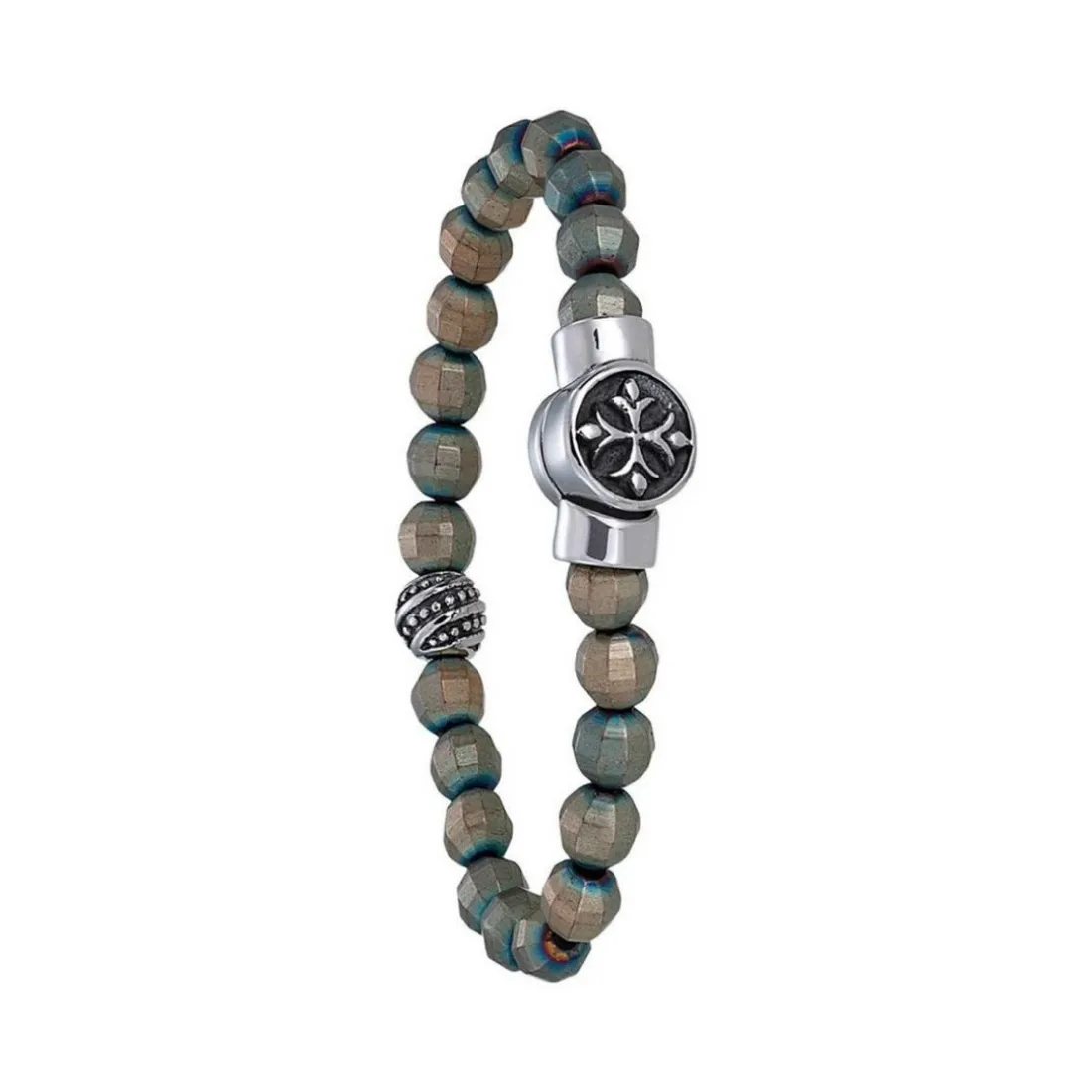 Bracelet Jourdan PAPAYO RC007H - Bracelet En Acier et Hematite Homme