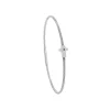 Bracelet acier motif croix avec diamant noir 1 mm
