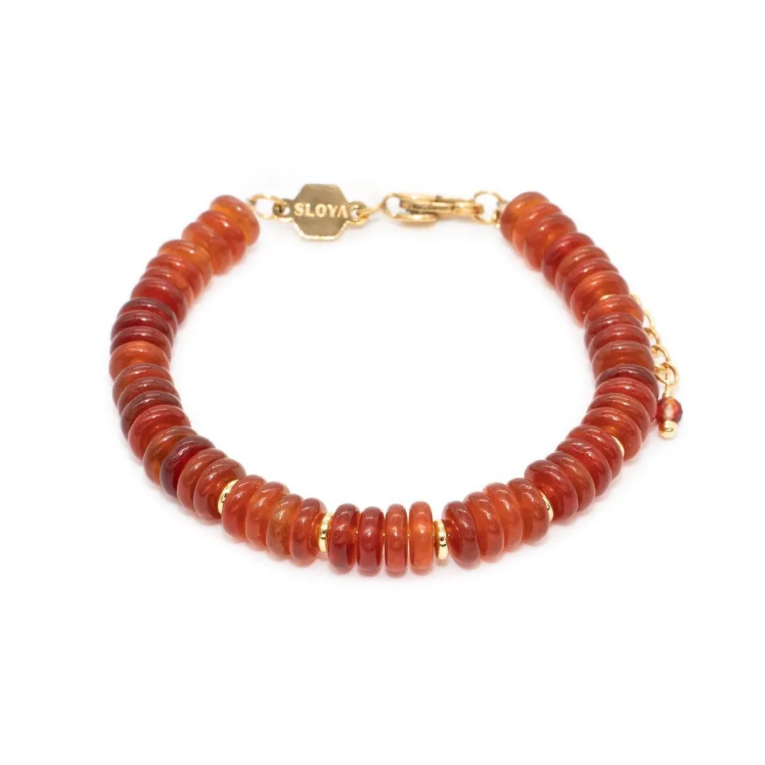 Bracelet Blima en pierres Agate rouge