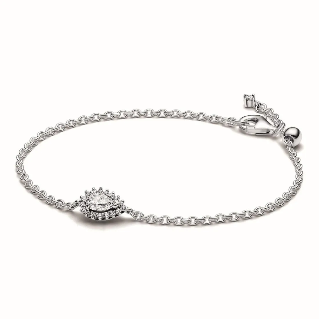 Bracelet Chaîne Halo Poire Scintillant