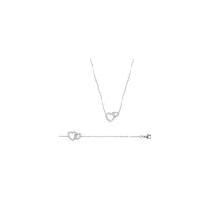 Bracelet Coeur femme argent rhodié blanc micro serti - VWZ6V6ZV