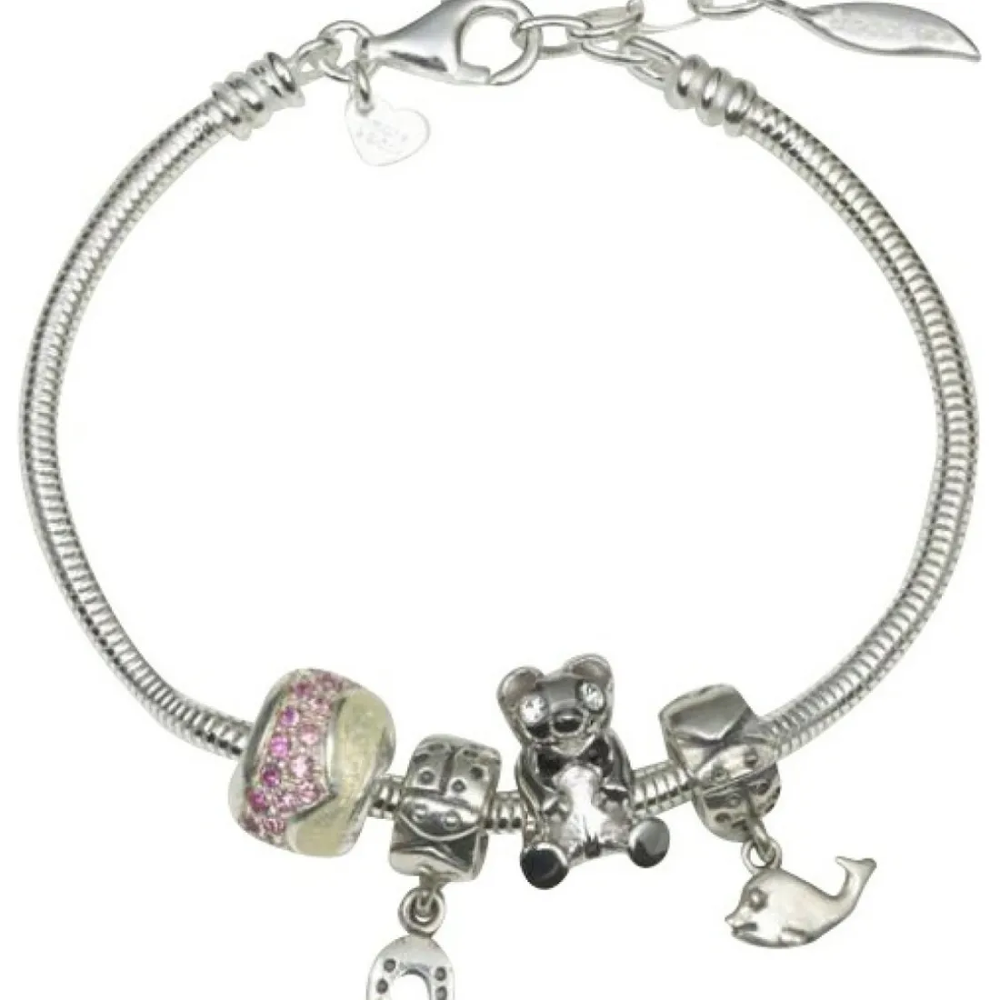 Bracelet composé Amore & Baci avec 4 éléments roses AM61139
