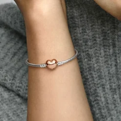 Bracelet Cœur & Maille Serpent Moments