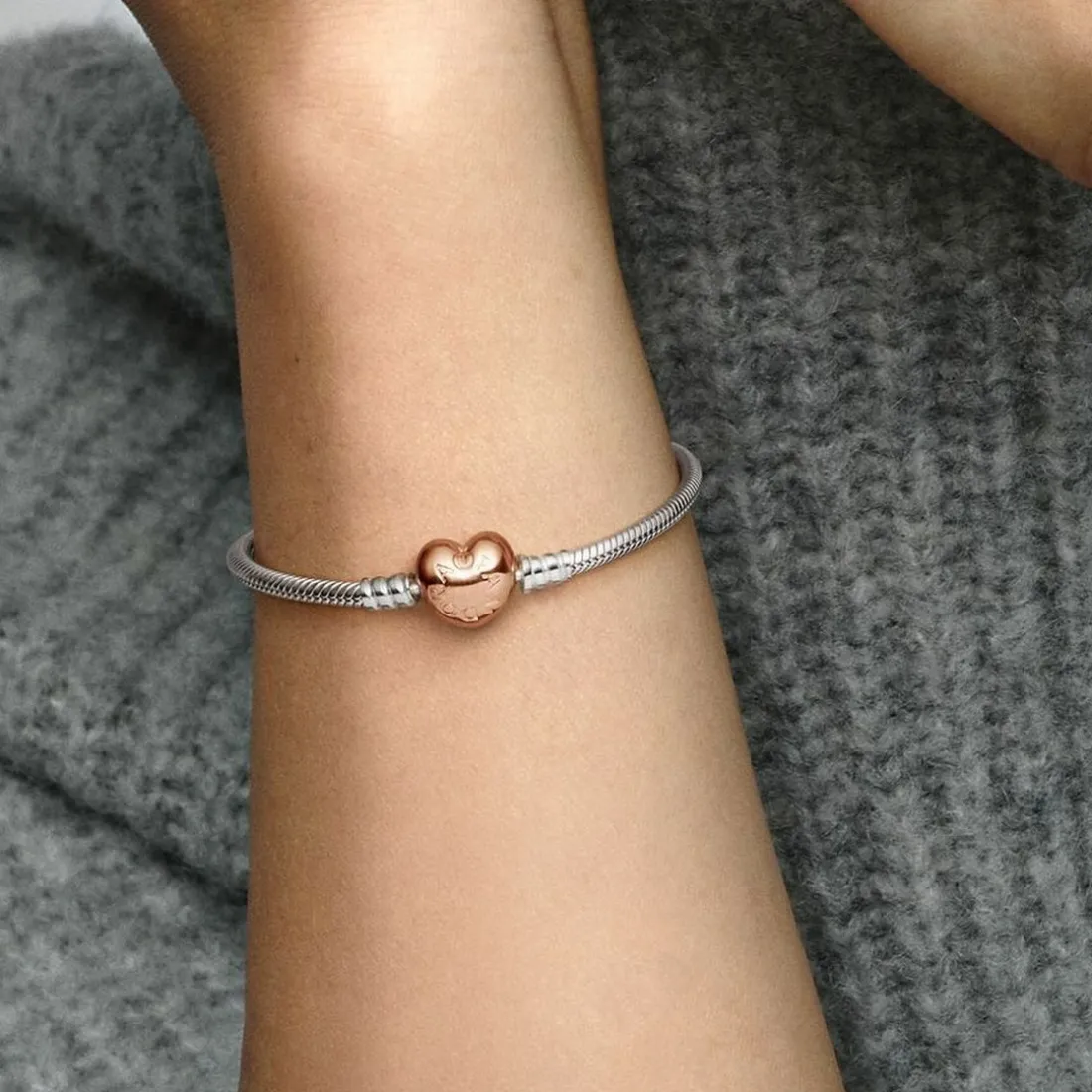 Bracelet Cœur & Maille Serpent Moments