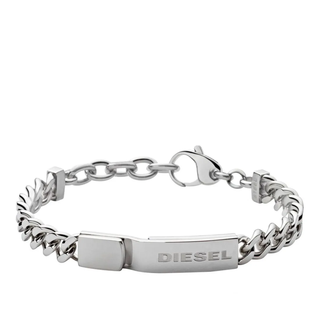 Bracelet Diesel Stacked DX0966040 - Bracelet Gourmette Chromée Homme