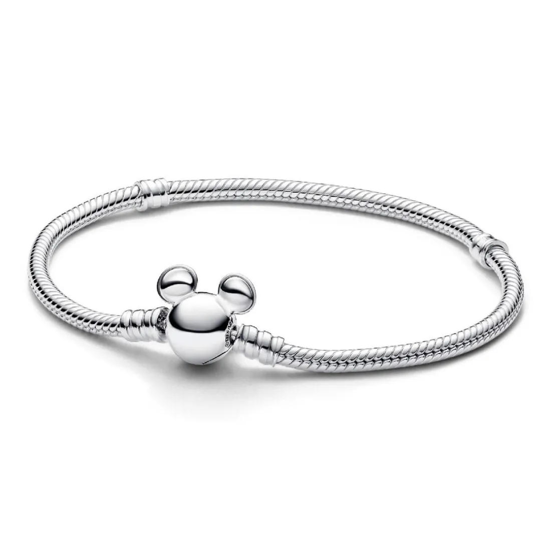 Bracelet Disney Maille Serpent Fermoir Mickey Pandora Moments
