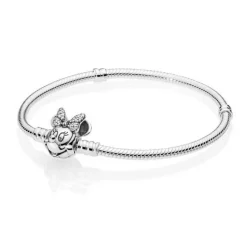 Bracelet Disney x Pandora Maille Serpent Fermoir Disney Pandora Moments Pavé Minnie