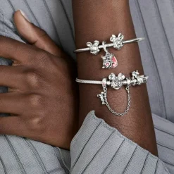 Bracelet Disney x Pandora Maille Serpent Fermoir Disney Pandora Moments Pavé Minnie