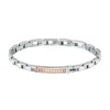 Bracelet en acier argenté pour homme