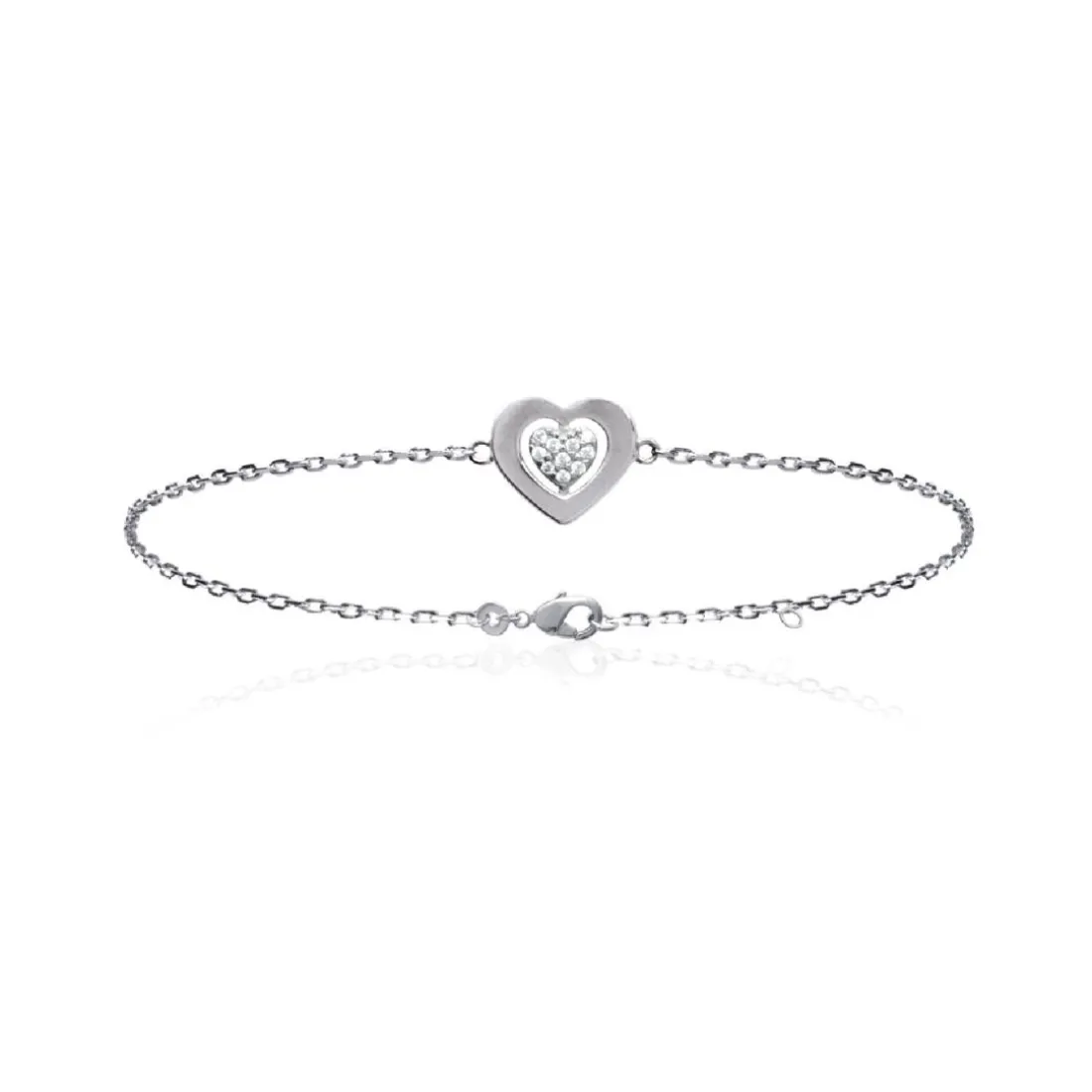 Bracelet femme argent cœur Maison de la Bijouterie VW30YUZV