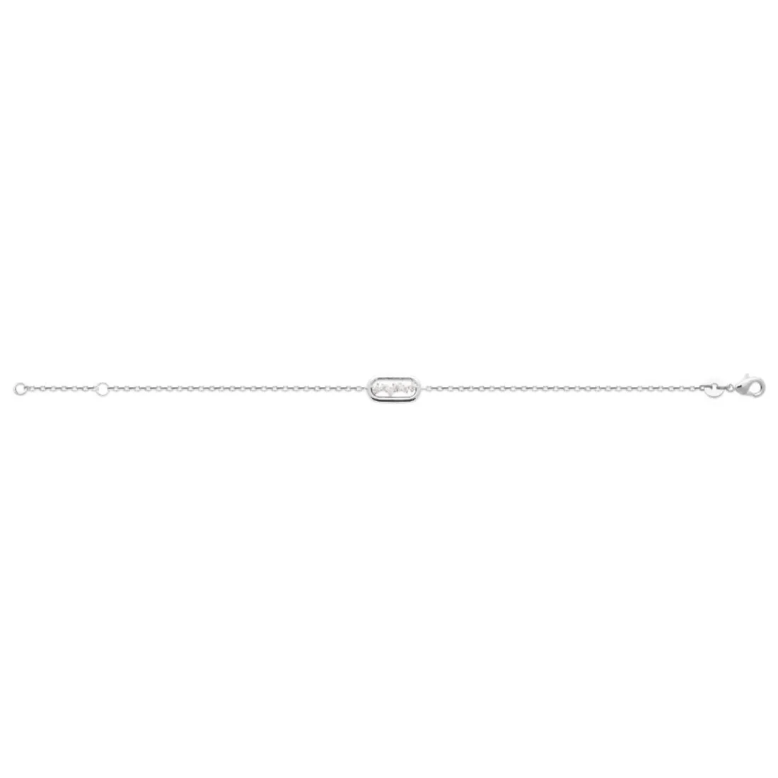 Bracelet femme argent maillon ovale oxydes Maison de la Bijouterie VW3V63ZV