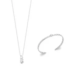 Bracelet femme argent rhodié blanc serti clos - VW34Z55V