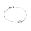 Bracelet femme argent rhodié blanc serti griffe rond - VWZ45YZV