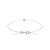 Bracelet femme argent rhodié blanc serti clos classique - VWZ63UZV