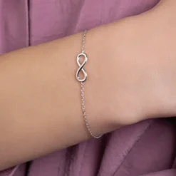 Bracelet femme argent rhodié infini - WYZYU3ZV