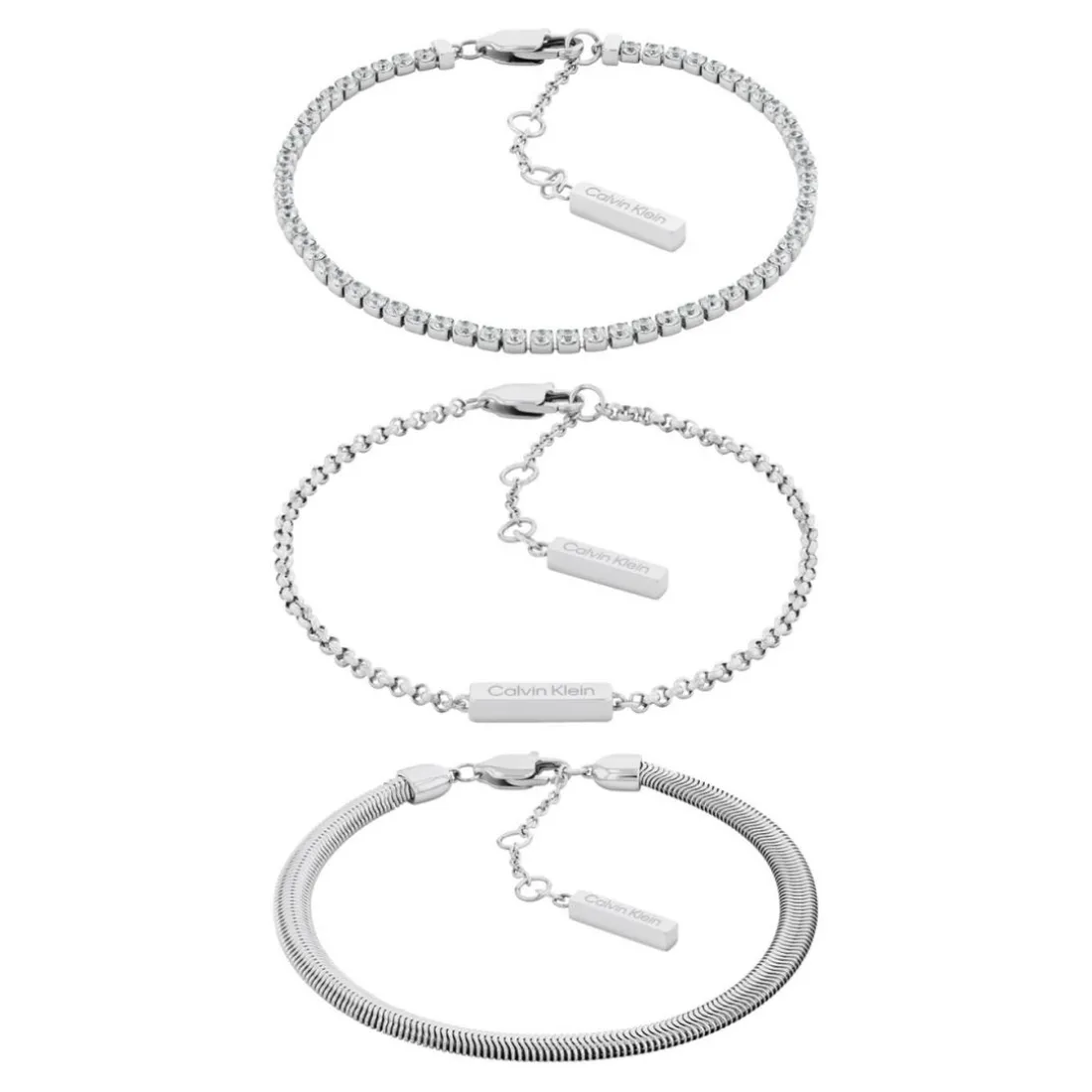 Bracelet Femme Calvin Klein Bijoux Ck Trio - 35000796 Acier Argent