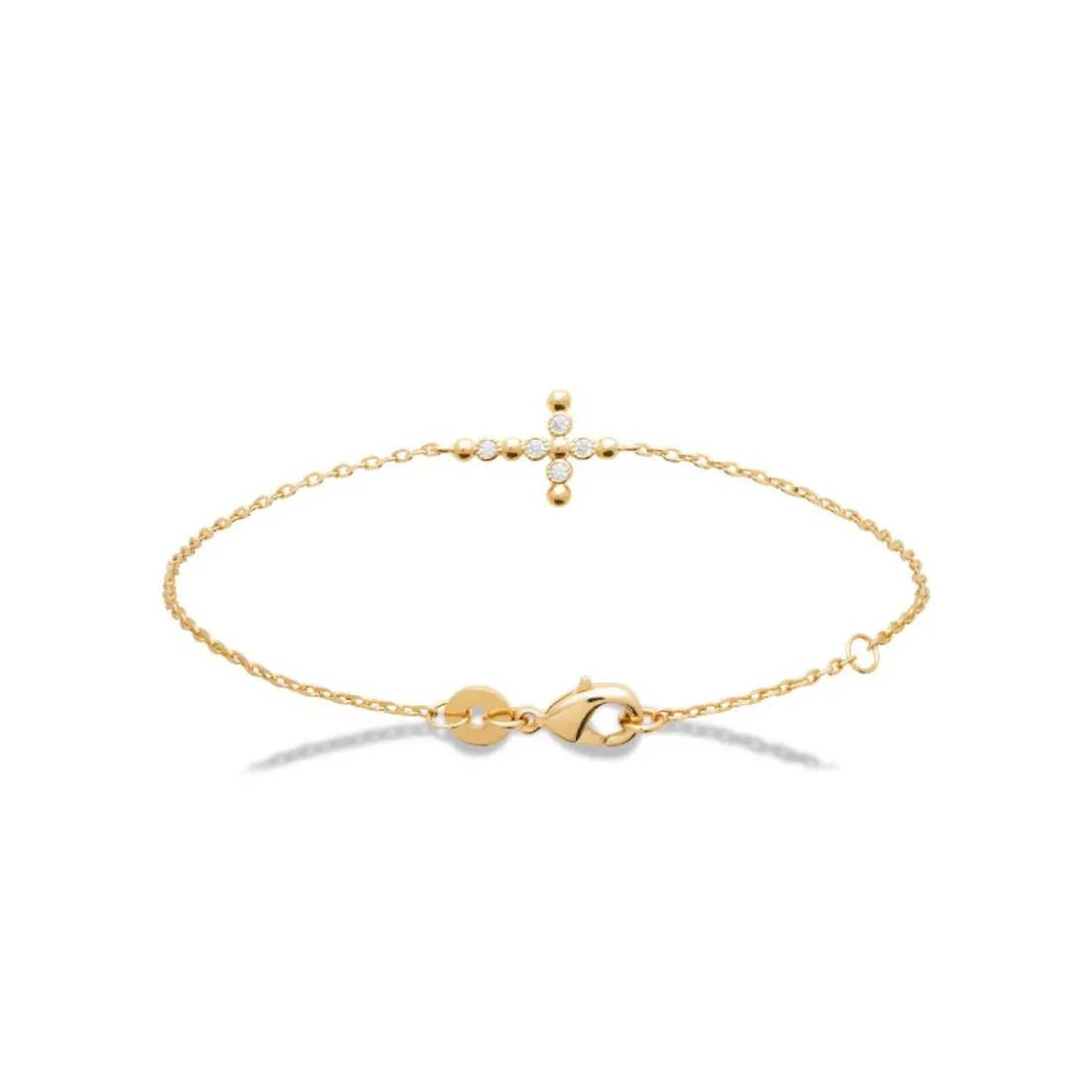 Bracelet femme croix oxyde de zirconium plaqué or Maison de la Bijouterie UW3U46ZV