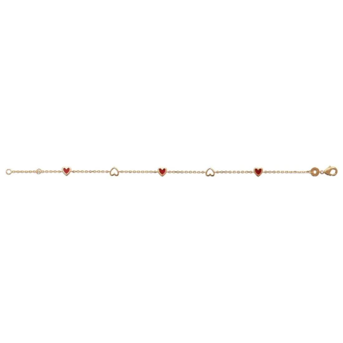 Bracelet femme cœur fantaisie plaqué or Maison de la Bijouterie UYZU0YZV