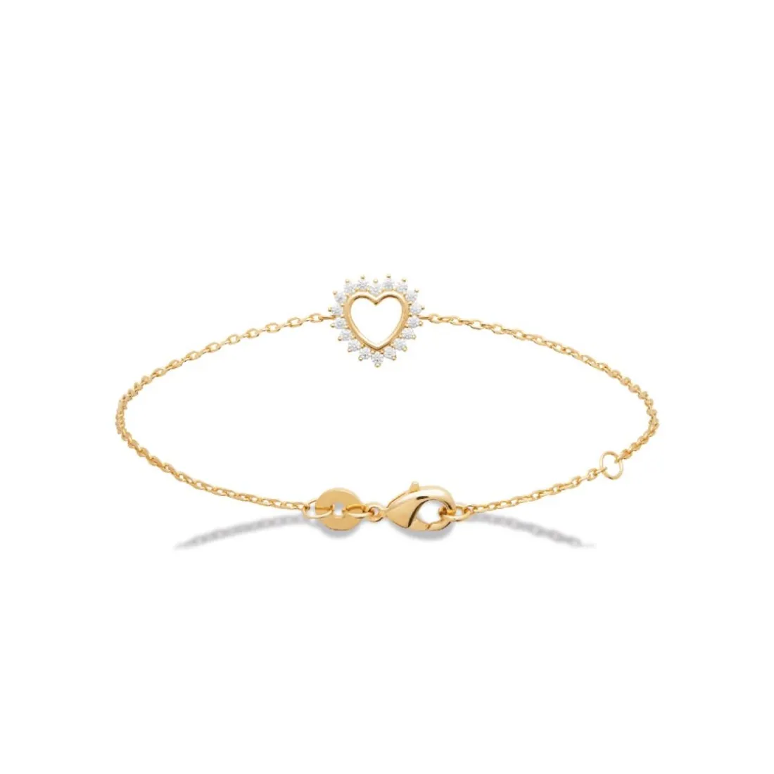 Bracelet femme cœur fantaisie plaqué or Maison de la Bijouterie UW3U63ZV