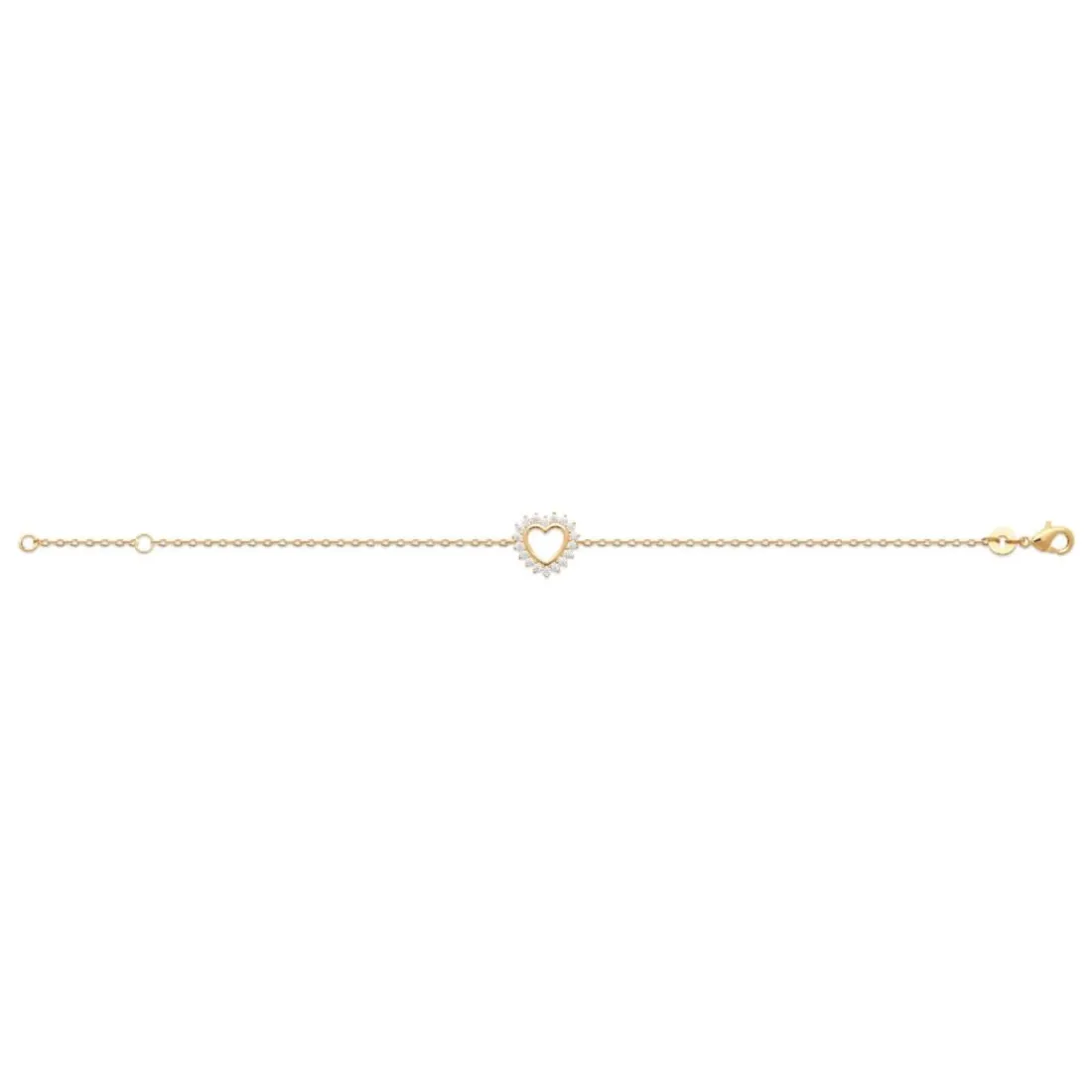 Bracelet femme cœur fantaisie plaqué or Maison de la Bijouterie UW3U63ZV