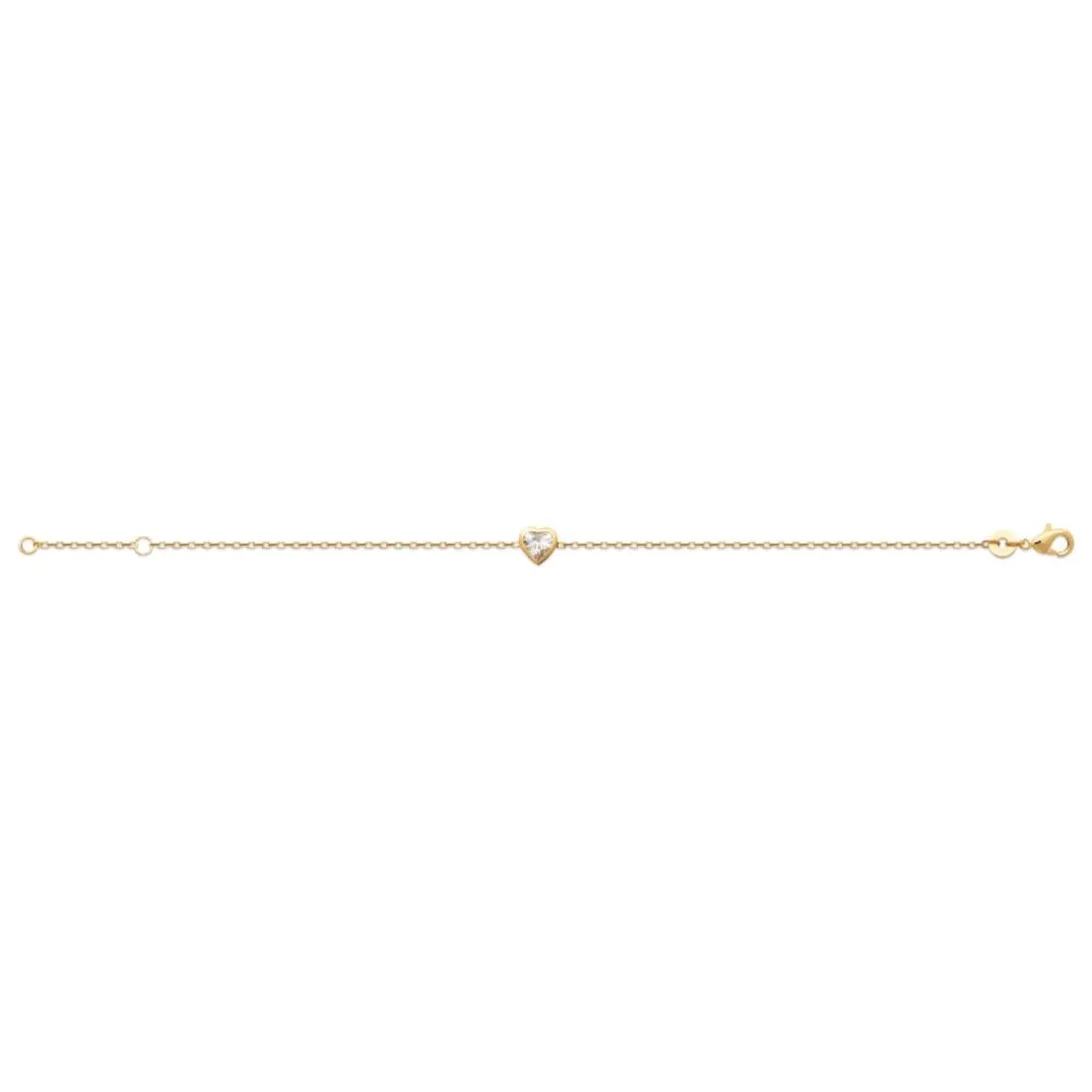 Bracelet femme cœur oxyde zirconium plaqué or Maison de la Bijouterie UWZZV0ZV
