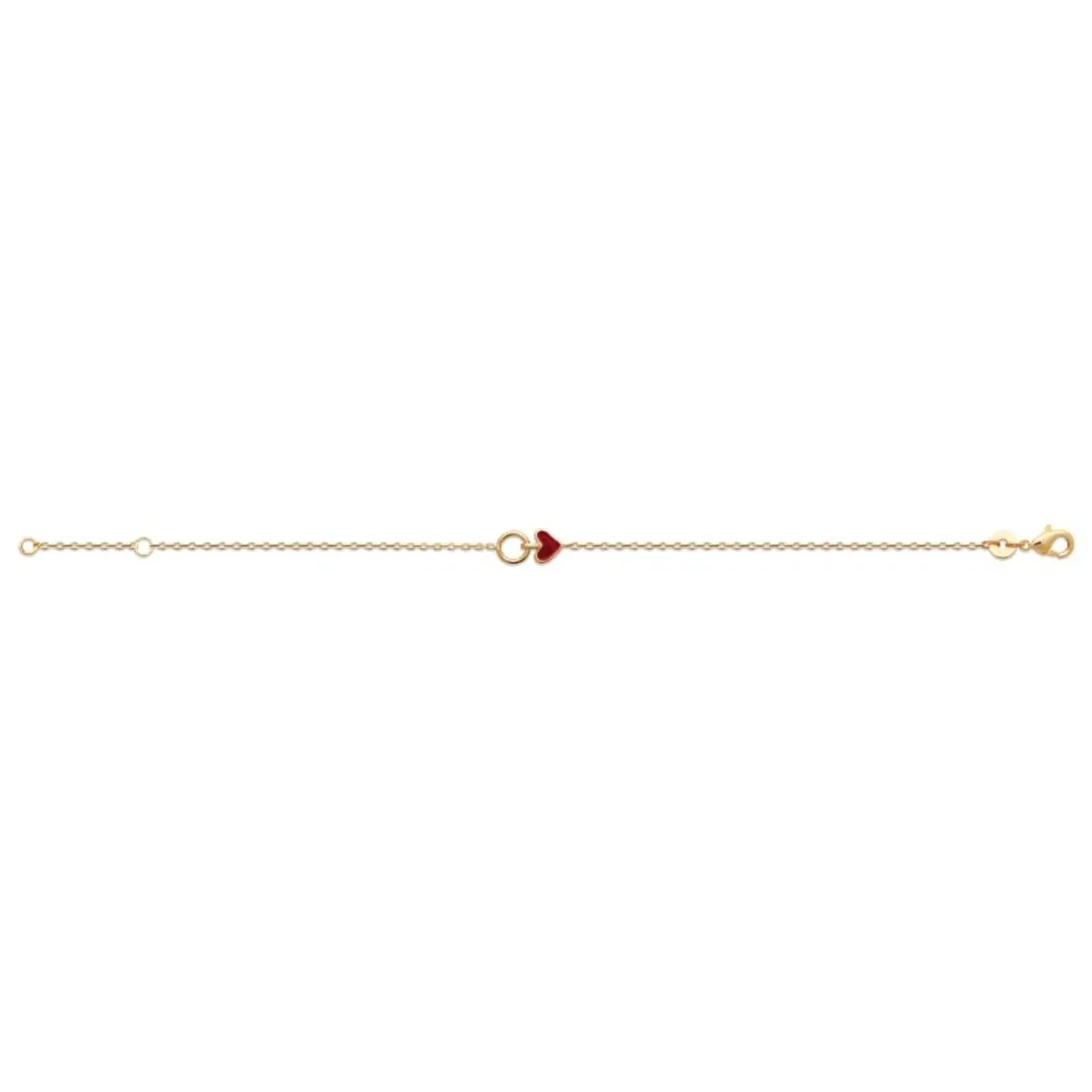 Bracelet femme cœur rouge fantaisie plaqué or Maison de la Bijouterie UYZU05ZV