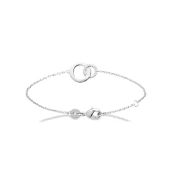 Bracelet femme double anneau oxyde de zirconium Maison de la Bijouterie VW3U3YZV