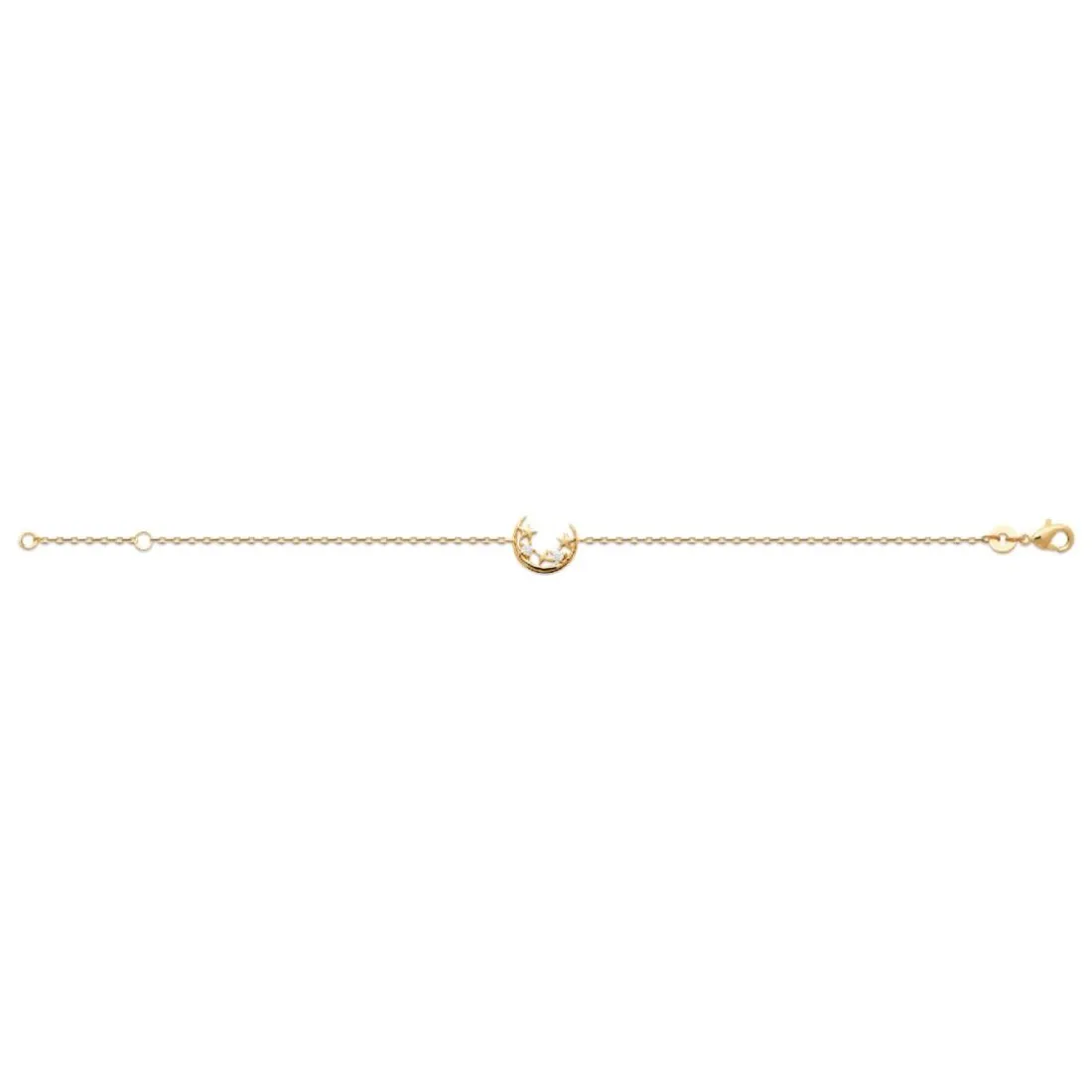 Bracelet femme fantaisie croissant de lune plaqué or Maison de la Bijouterie UW36W6ZV