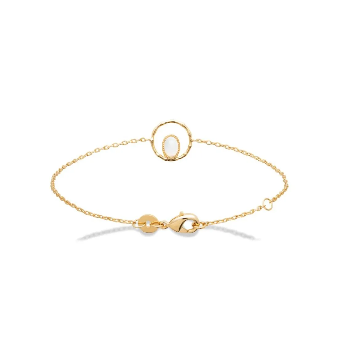 Bracelet femme fantaisie pierre de lune plaqué or Maison de la Bijouterie UW33Y3ZV