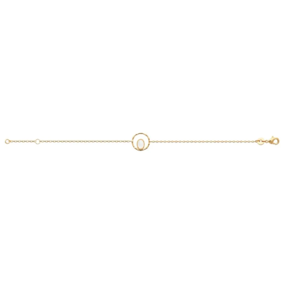 Bracelet femme fantaisie pierre de lune plaqué or Maison de la Bijouterie UW33Y3ZV