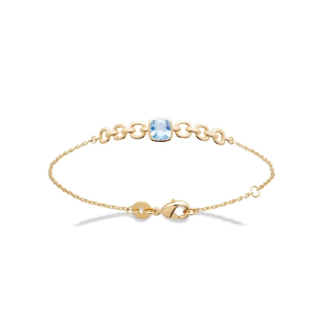 Bracelet femme fantaisie pierre bleue plaqué or Maison de la Bijouterie UW3WUYZV